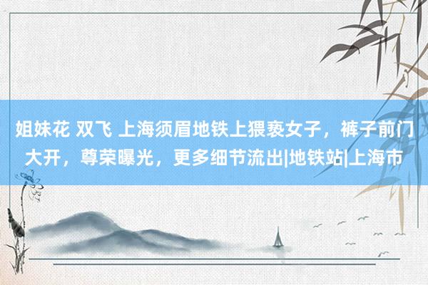 姐妹花 双飞 上海须眉地铁上猥亵女子，裤子前门大开，尊荣曝光，更多细节流出|地铁站|上海市
