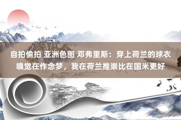 自拍偷拍 亚洲色图 邓弗里斯：穿上荷兰的球衣嗅觉在作念梦，我在荷兰推崇比在国米更好